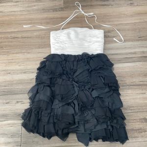 Alice + Olivia silk black and white dress